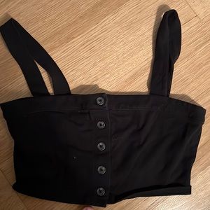 Black crop tank
